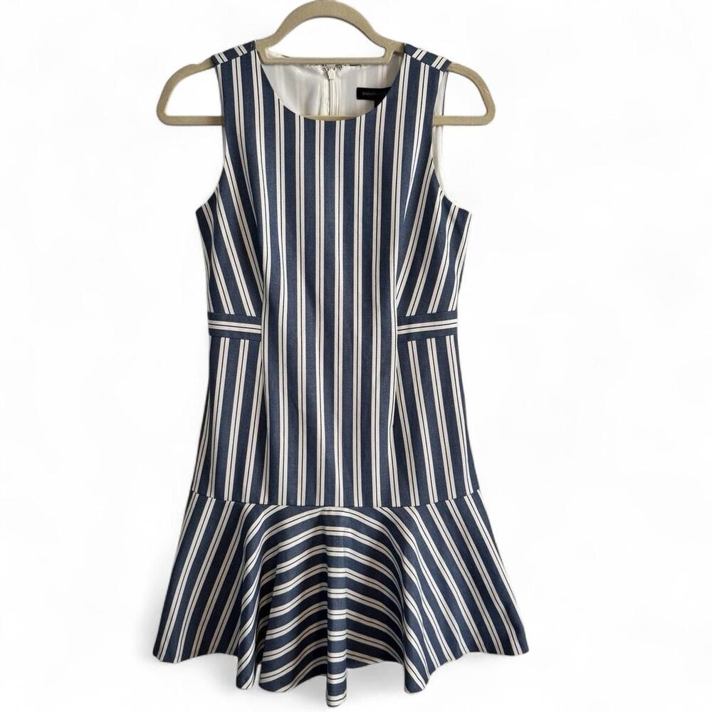 Banana Republic Women's NWT Blue and White Striped Dress - Size 12 MRSP $159